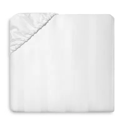 Sferra Giza 45 Stripe Fitted Sheet, Queen In White