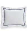 Sferra Grand Hotel Cotton Sham, Standard In White,navy