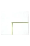 Sferra Grande Hotel Cotton Flat Sheet In White/fern
