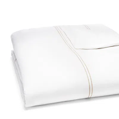 Sferra Grande Hotel Duvet Cover, Full/queen In White/taupe