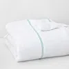 Sferra Grande Hotel Duvet Cover, Twin In White/aqua