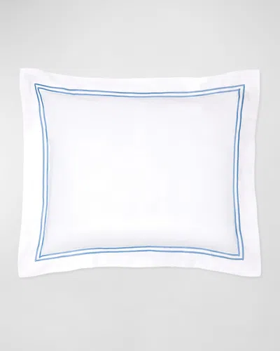 Sferra Grande Hotel Euro Sham In White/ocean