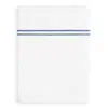Sferra Grande Hotel Flat Sheet, Full/queen In White/cornflower Blue