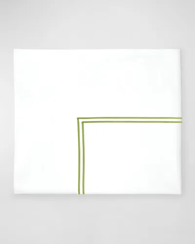 Sferra Grande Hotel Full Flat Sheet In White/fern