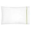 Sferra Grande Hotel Pillowcase In White/fern