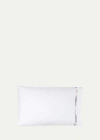 Sferra Grande Hotel King Pillowcase Set In White/grey