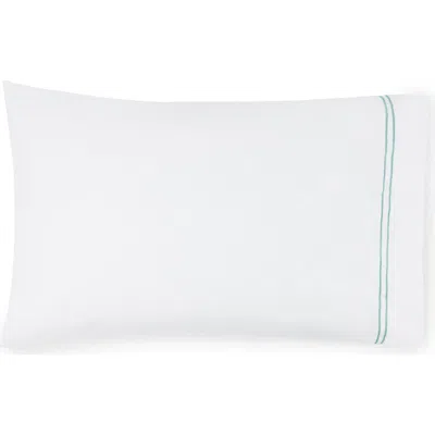 Sferra Grande Hotel King Pillowcase, Pair In White/aqua