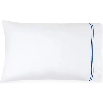 Sferra Grande Hotel Pillowcase In White/cornflower