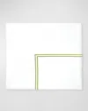 Sferra Grande Hotel King Flat Sheet In White/fern