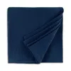 Sferra Grant Blanket, Full/queen In Navy Blue