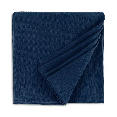 Sferra Grant Blanket, King In Navy Blue