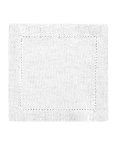 Sferra Hemstitch Cocktail Napkins, Set Of 6 In Chocolate