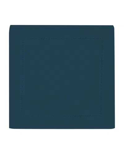 Sferra Hemstitch Cocktail Napkins, Set Of 6 In Blue