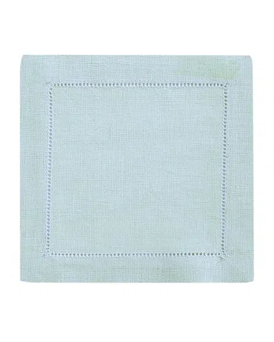 Sferra Hemstitch Cocktail Napkins, Set Of 6 In Blue