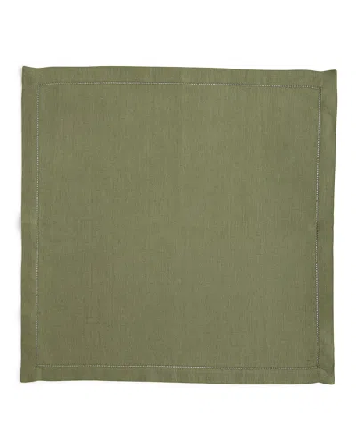 Sferra Hemstitch Dinner Napkins, Set Of 4 In Green