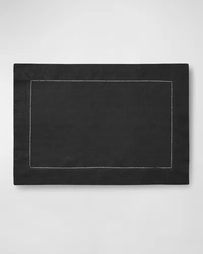 Sferra Hemstitch Placemats, Set Of 4 In Black