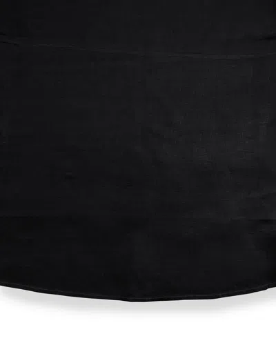 Sferra Hemstitch Round Tablecloth, 90"dia. In Black