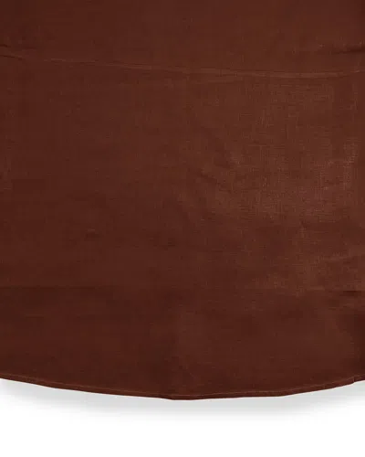 Sferra Hemstitch Round Tablecloth, 90"dia. In Burgundy