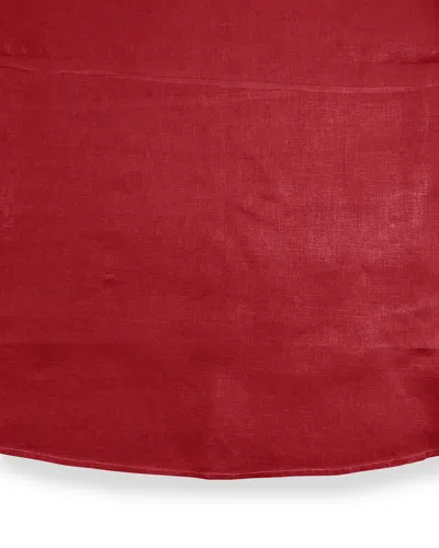Sferra Hemstitch Round Tablecloth, 90"dia. In Red