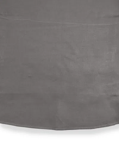 Sferra Hemstitch Round Tablecloth, 90"dia. In Grey