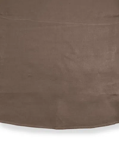 Sferra Hemstitch Round Tablecloth, 90"dia. In Pewter