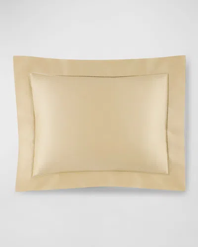 Sferra Hemstitch Standard Sateen Sham In Gold