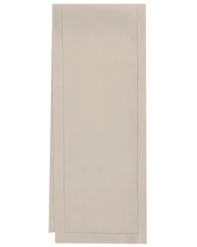 Sferra Hemstitch Table Runner, 15" X 108" In Neutral