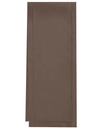 Sferra Festival Table Runner, 15" X 108" In Pewter