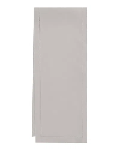 Sferra Hemstitch Table Runner, 15" X 72" In Grey