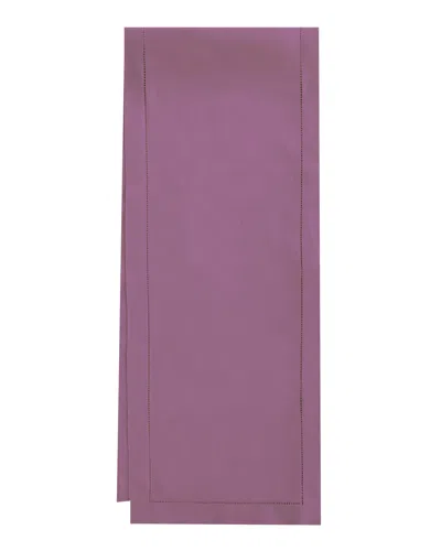 Sferra Hemstitch Table Runner, 15" X 72" In Lilac