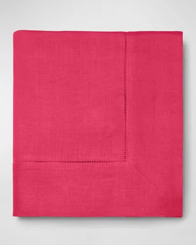 Sferra Hemstitch Tablecloth, 66" X 106" In Pink