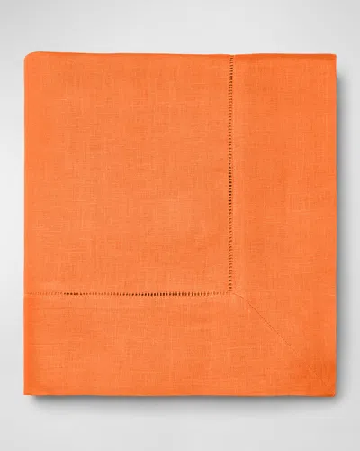 Sferra Hemstitch Tablecloth, 66" X 106" In Orange