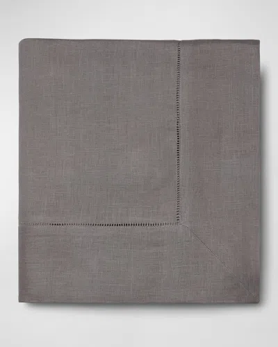 Sferra Hemstitch Tablecloth, 66" X 140" In Grey