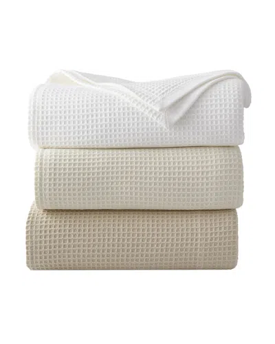 Sferra Twin Waffleweave Blanket In Ivory