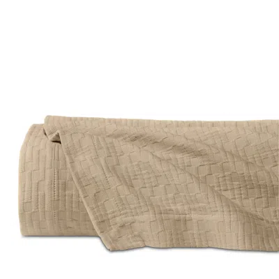 Sferra Lecce Textured Coverlet, Twin In Brown