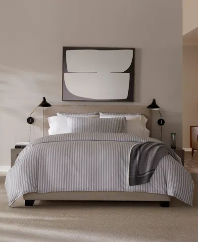 Sferra Leranto Sateen Duvet Cover, King In Gray