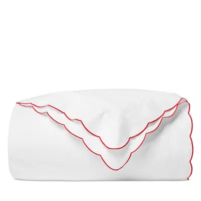 Sferra Limana Scalloped Duvet Cover, Twin In White
