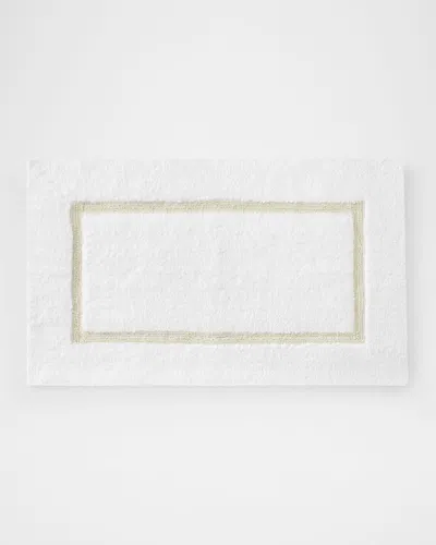 Sferra Lindo Bath Rug, 20" X 31" In White/bisque