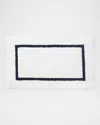 Sferra Lindo Bath Rug, 20" X 31" In White/navy