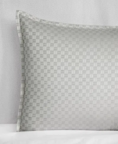 Sferra Macchia Cotton Boudoir Sham, 12" X 16" In Gray