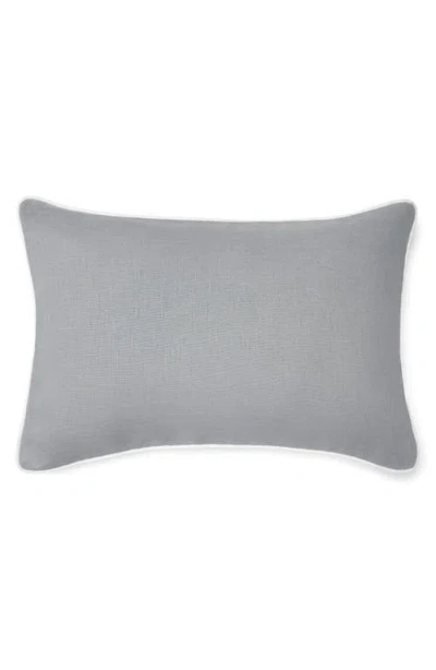 Sferra Manarola Reversible Slub Linen Decorative Pillow In Gray