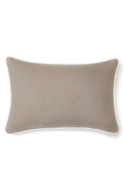 Sferra Manarola Reversible Slub Linen Decorative Pillow In Gray