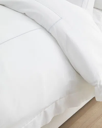 Sferra Marcus Classic 3-piece Full/queen Duvet Set In White/blue