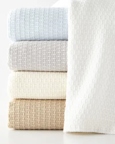 Sferra Marcus Tara Full/queen Blanket, 96" X 100" In White