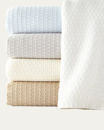 Sferra Marcus Tara Full/queen Blanket, 96" X 100" In White