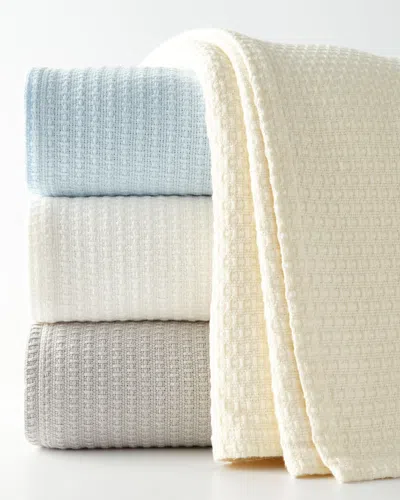 Sferra Marcus Twin Tara Blanket In White