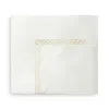 Sferra King 1,020 Thread Count Lace Sateen Flat Sheet In Ivory