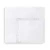 Sferra King 1,020 Thread Count Lace Sateen Flat Sheet In White