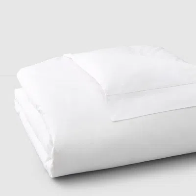 Sferra Milos Duvet Cover, Queen In White