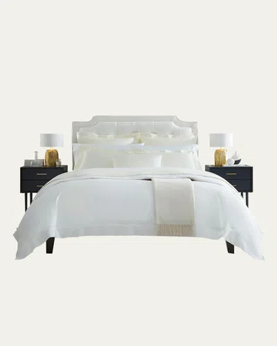Sferra Milos Egyptian Cotton Full/queen Duvet Cover In White